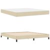 vidaXL Boxspringbett mit Matratze Creme 180 x 200 cm Stoff