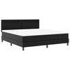 vidaXL Boxspringbett mit Matratze Schwarz 180 x 200 cm Kunstleder