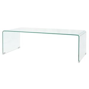 vidaXL Couchtisch Hartglas 98x45x30 cm Transparent
