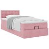 vidaXL Ottoman-Bett mit Matratze Rosa 90x200 cm Samt
