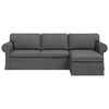 vidaXL Sofa Dunkelgrau 215 x 138 x 80 cm Stoff
