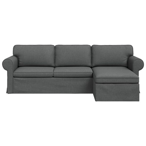 vidaXL Sofa Dunkelgrau 215 x 138 x 80 cm Stoff