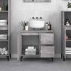 vidaXL Badschrank Grau Sonoma 65x33x60 cm Holzwerkstoff