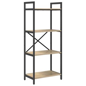 vidaXL B&uuml;cherregal 4 Ebenen 56 x 34 x 133,5 cm Holzwerkstoff