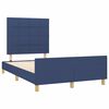 vidaXL Bettgestell ohne Matratze Blau 120x190 cm Stoff