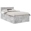 vidaXL Bettrahmen mit Kopfteil Betongrau 120 x 190 cm Holzwerkstoff