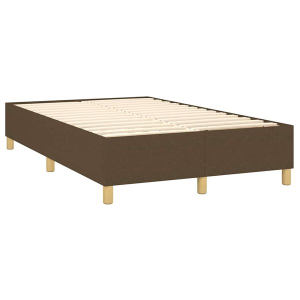 vidaXL Boxspringbett mit Matratze Dunkelbraun 120x190 cm Stoff