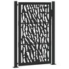 vidaXL Gartentor Schwarz 100x150 cm Stahl Trace Design