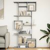 vidaXL B&uuml;cherregal Betongrau 92x29x188 cm Holzwerkstoff
