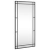 vidaXL Wandspiegel Schwarz 50x100 cm Rechteckig Eisen
