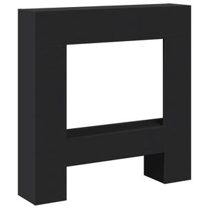 vidaXL Kaminumrandung Schwarz 81x18x82 cm Holzwerkstoff
