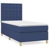 vidaXL Boxspringbett mit Matratze Blau 80x200 cm Stoff