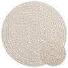 vidaXL Teppich ZIZUR Creme &Oslash; 90 cm Jute-Optik Indoor und Outdoor