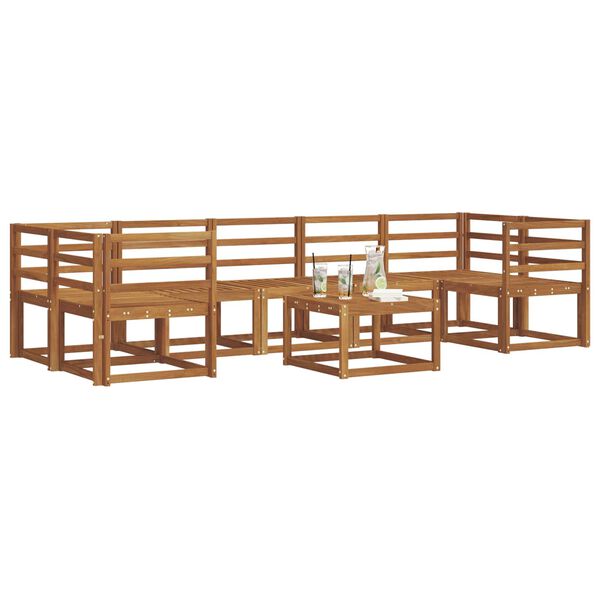vidaXL Outdoor-Sofagarnitur 8 pcs Natur Massivholz Akazie