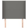 vidaXL Kopfteil mit Ohren Dunkelgrau 83x16x118/128 cm Stoff