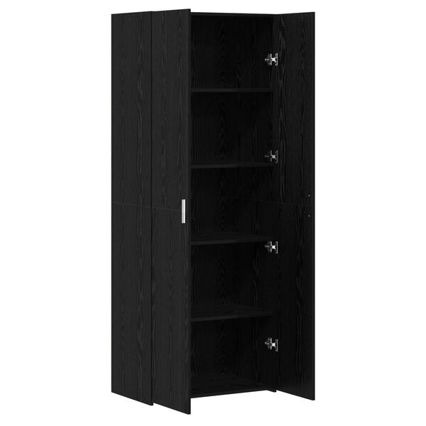 vidaXL Highboard 2 pcs Schwarz Eichen-Optik 70 x 42,5 x 185 cm