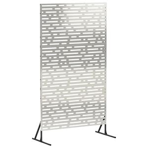 vidaXL Sichtschutz 100 x 50 x 180 cm Edelstahl Silber