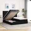 vidaXL Ottoman-Bett mit Matratzen & LEDs Schwarz 160x200 cm Stoff