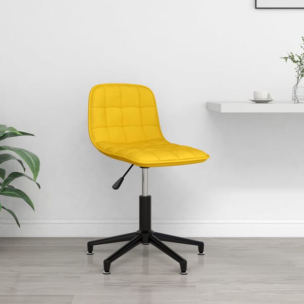 vidaXL Esszimmerstuhl Drehbar Gelb Samt