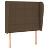 vidaXL Kopfteil mit Ohren Dunkelbraun 103x23x118/128 cm Stoff