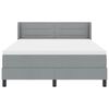 vidaXL Boxspringbett mit Matratze Hellgrau 190 x 140 cm Polyester