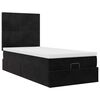 vidaXL Ottoman-Bett mit Matratzen & LEDs Schwarz 100x200 cm Samt