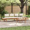 vidaXL Gartensofa-set 5 pcs Braun und Creme