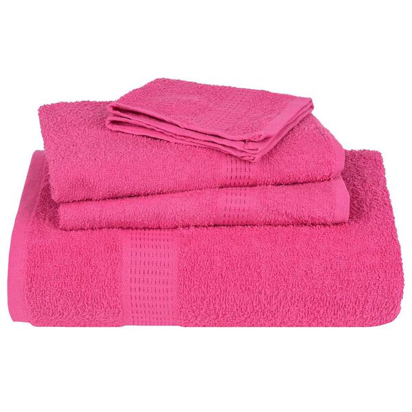 vidaXL 6-tlg. Handtuch-Set FROGN Rosa 360 g/m&sup2;
