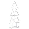vidaXL Metall Weihnachtsbaum KUOPIO 60 cm Stahl Wei&szlig;