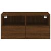 vidaXL TV-Wandschrank Braun Eiche-Optik 60x30x30 cm Holzwerkstoff