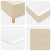 vidaXL Boxspringbett mit Matratze Creme 120 x 190 cm Stoff
