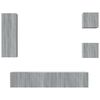 vidaXL 5-tlg. TV-Schrank-Set Grau Sonoma Holzwerkstoff