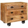 vidaXL Beistellschrank Braun 70 x 38 x 63 cm massives Mangoholz