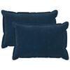 vidaXL Kissenbezug 2 pcs HOUTEN Blau 30 x 50 cm Mikrofaser Fleece