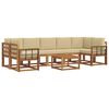 vidaXL Outdoor-Sofagarnitur 8 stk. Natur und Beige