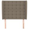 vidaXL Kopfteil mit Ohren Taupe 103x23x118/128 cm Stoff