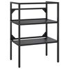 vidaXL Badezimmer Waschtischgestell Schwarz 59x38x83 cm Eisen