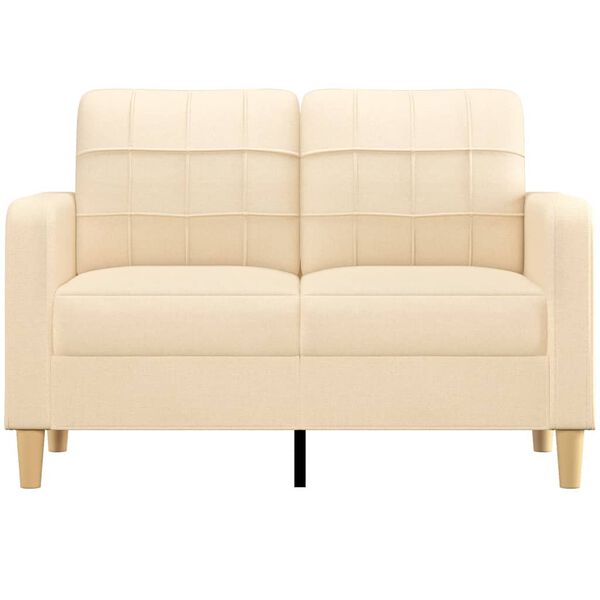 vidaXL 2-Sitzer-Sofa Creme 120 cm Stoff