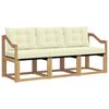 vidaXL Outdoor-Sofagarnitur 3 stk. Wei&szlig; und Creme