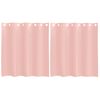 vidaXL Voile Vorh&auml;nge mit &Ouml;sen 2 Stk. Rosa 140x140 cm