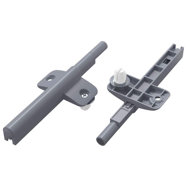 vidaXL Sanftschlie&szlig;er 2 pcs Grau 125 x 47 x 15 mm PP