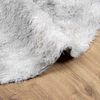 vidaXL Teppich Shaggy Hochflor NAVARRA Silbergrau 120x120 cm Polyester