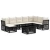 vidaXL Gartensofa-set 9 stk. Schwarz Poly-Rattan