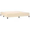 vidaXL Boxspringbett mit Matratze Creme 160x200 cm Stoff