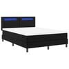 vidaXL Boxspringbett mit Matratze Schwarz 140 x 190 cm Kunstleder