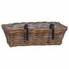 vidaXL H&auml;ngender Blumentopf Korb 2 pcs Braun 48 x 22 x 15 cm