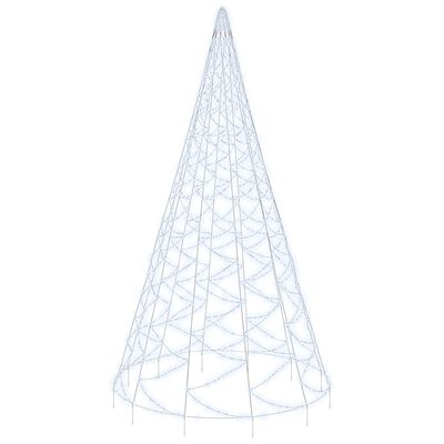 vidaXL LED-Weihnachtsbaum für Fahnenmast Kaltweiß 3000 LEDs 800 cm
