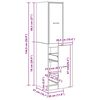 vidaXL Apothekerschrank Artisian Oak 30x41x144,5 cm Holzwerkstoff