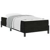 vidaXL Boxspringbett mit Matratze Schwarz 80 x 220 cm Stoff