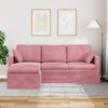 vidaXL Sofa Rosa Gesamtabmessungen: 198 x 134 x 80 cm (B x T x H) Samt